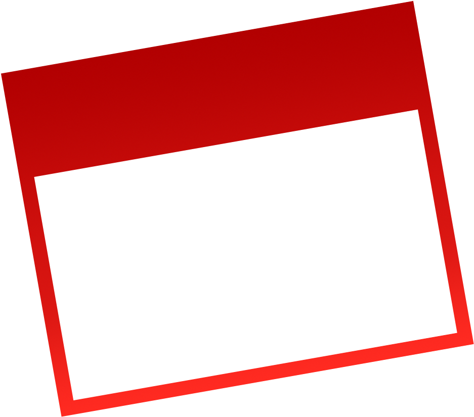 Red Frame Blank Calendar Template