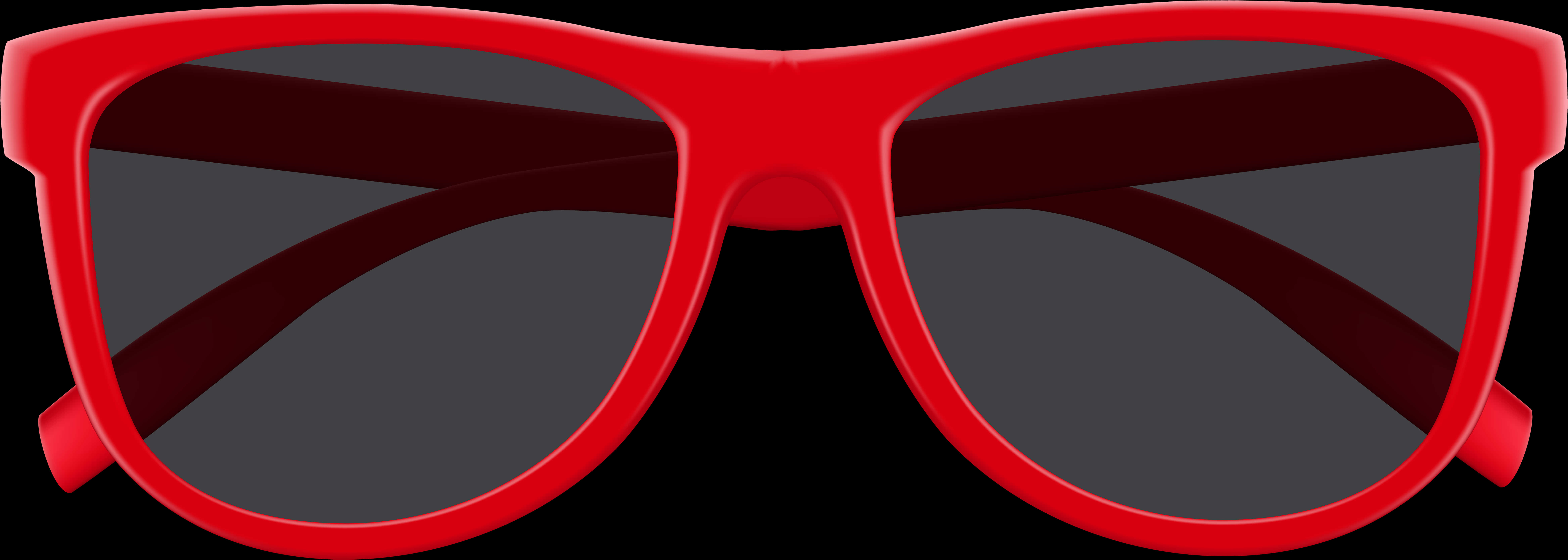 Red Frame Sunglasses Black Lenses