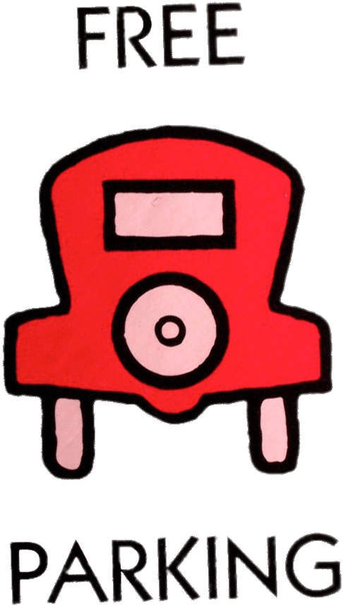 Red Free Parking Sign Illustration