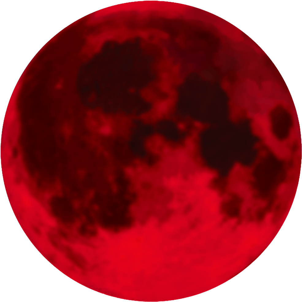 Red Full Moon Illustration