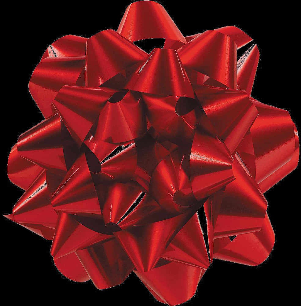 Red Gift Bow Isolated