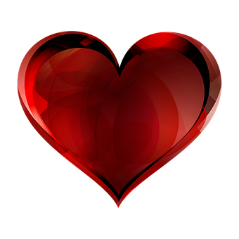 Red Glass Heart Design