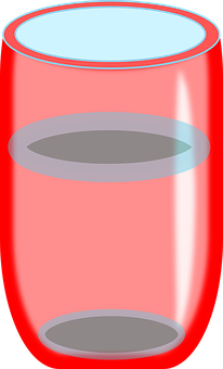 Red Glass Tumbler Vector Illustration