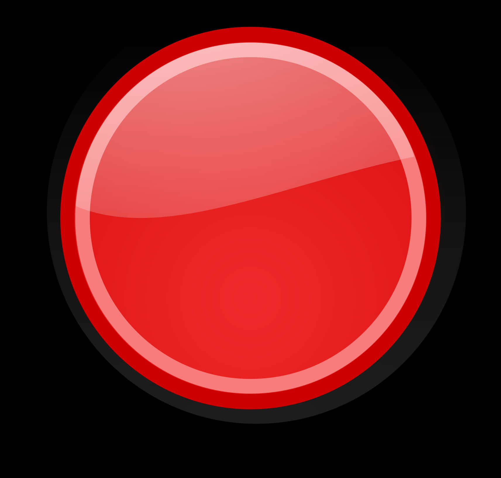 Red Glossy Button Graphic