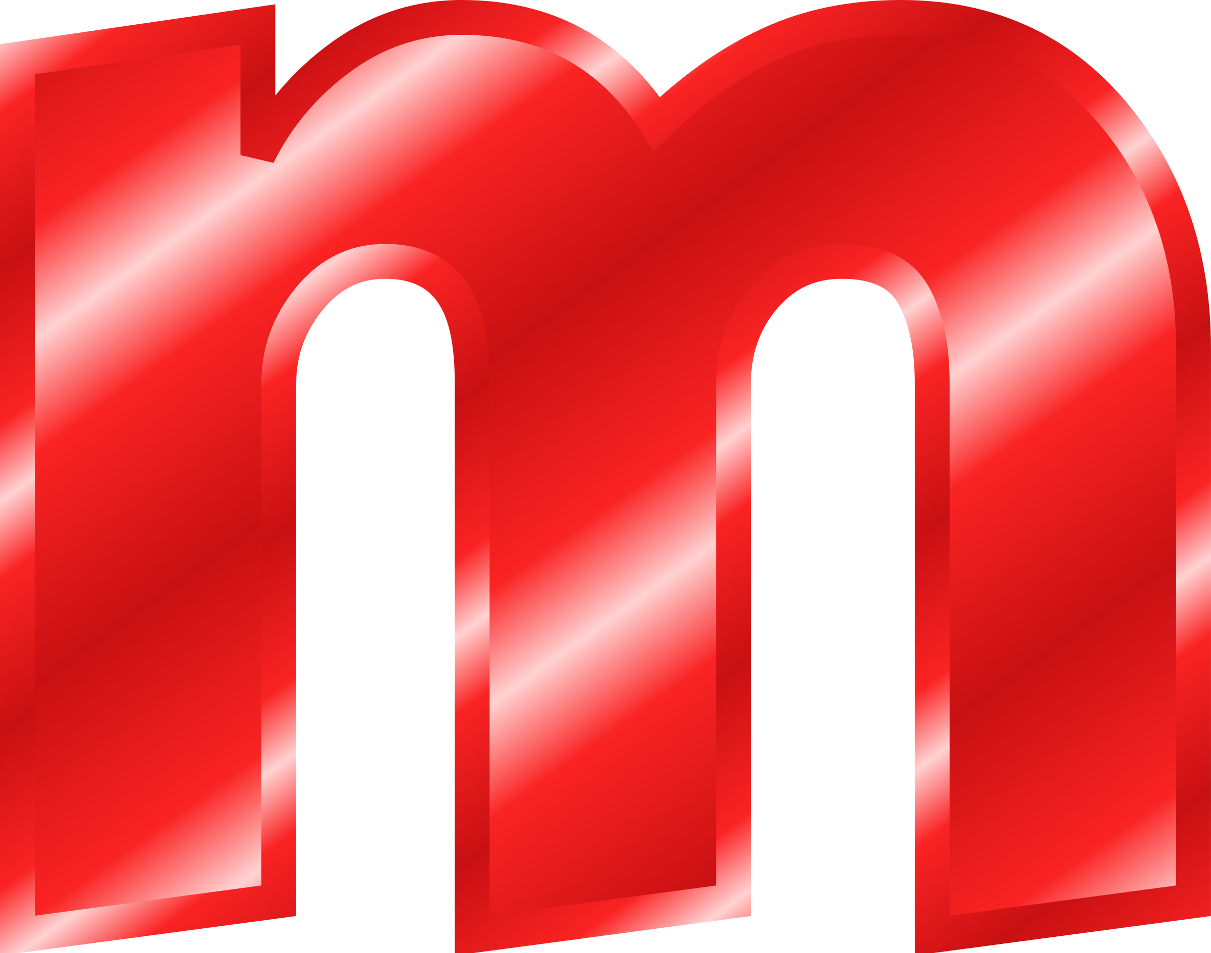 Red Glossy Letter M Graphic