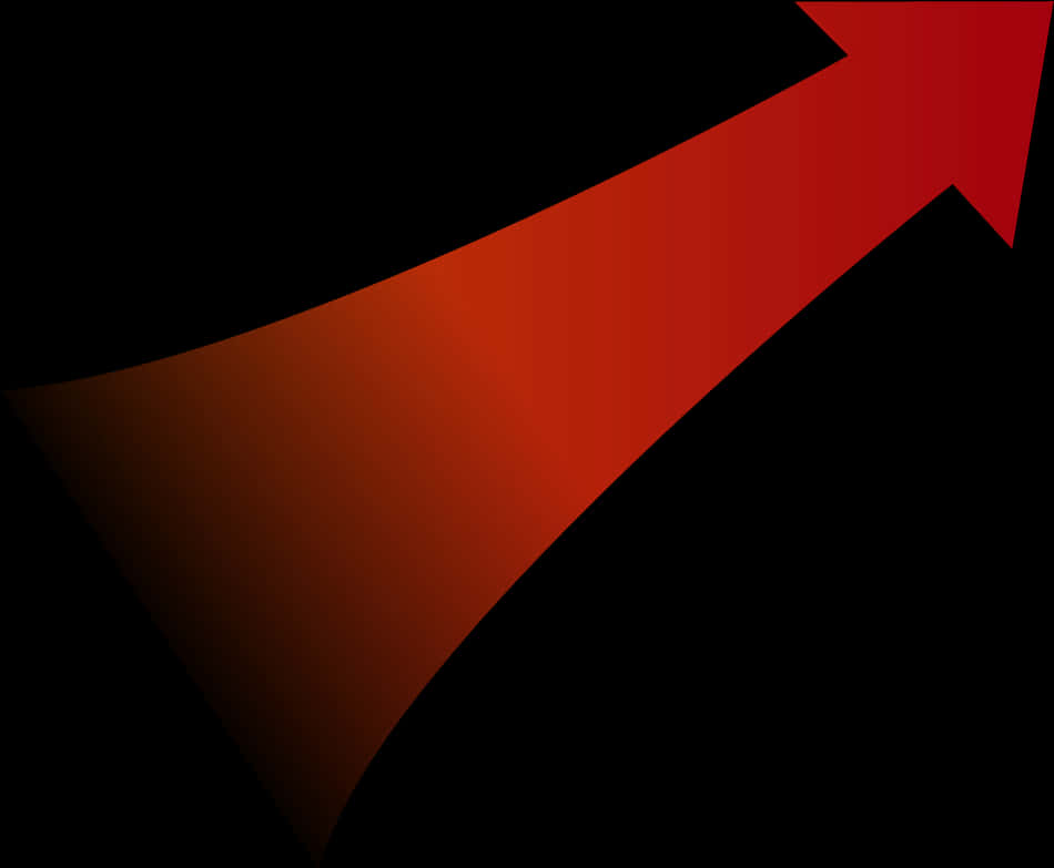 Red Gradient Arrowon Black Background