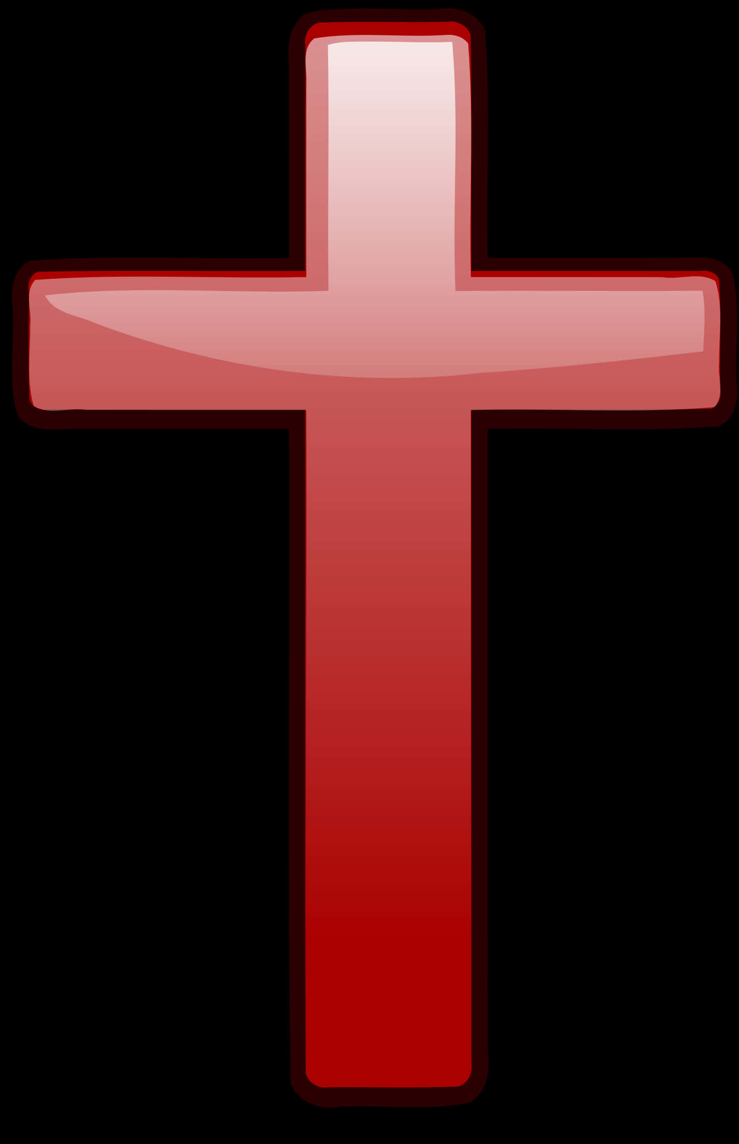 Red Gradient Christian Cross