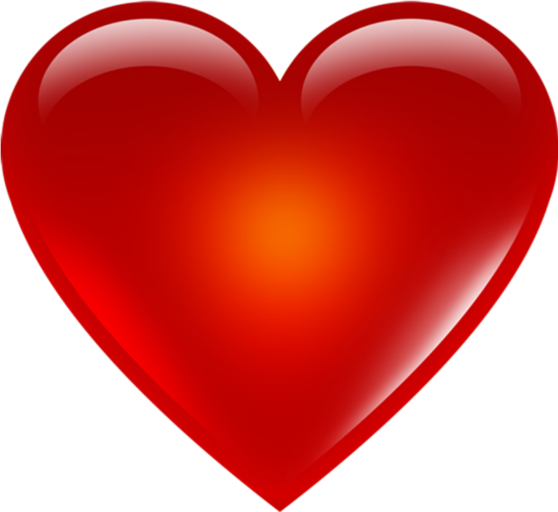 Red Gradient Heart Transparent Background.png