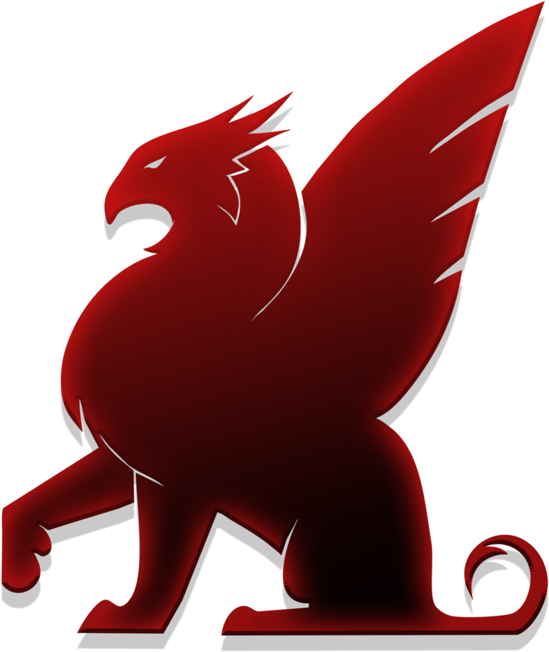 Red Griffin Silhouette