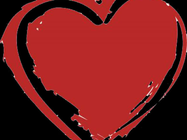 Red Grungy Heart Transparent Background