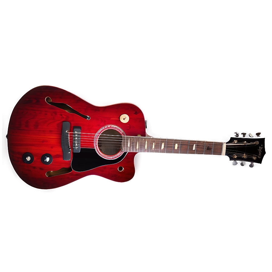 Red Guitar Rock Png 76