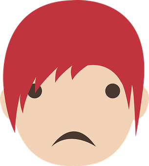 Red Haired Cartoon Face Graphic