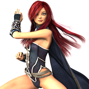 Red Haired Fantasy Warrior Woman