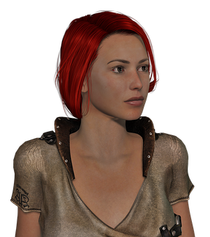Red Haired Female Character Portrait