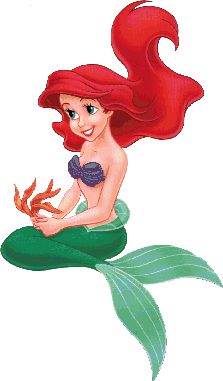 Red Haired Mermaid Clipart