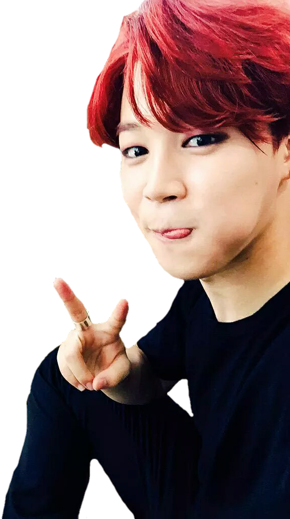 Red Haired Person Peace Sign