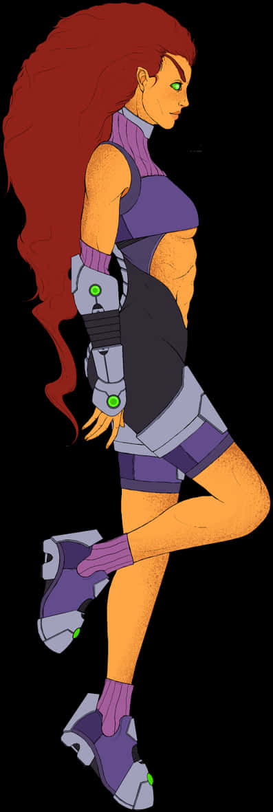 Red Haired Teen Titans Character Art