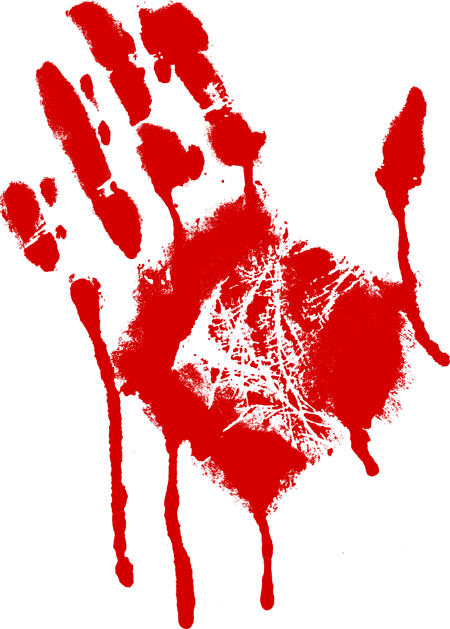 Red Handprint Pattern