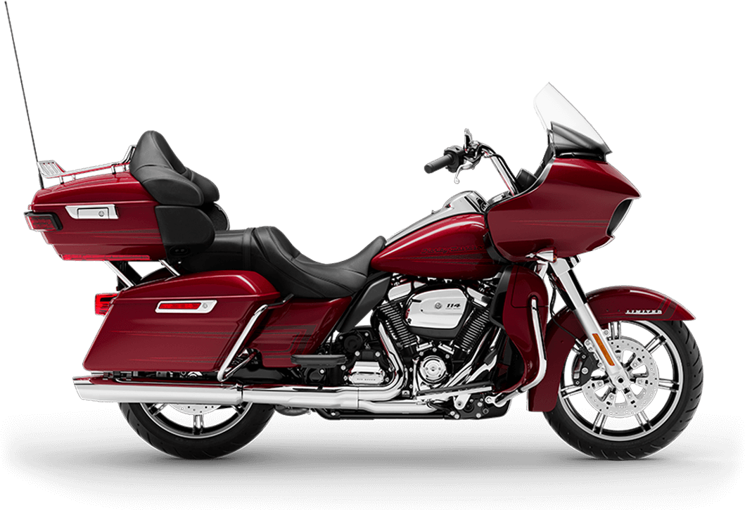 Red Harley Davidson Touring Motorcycle