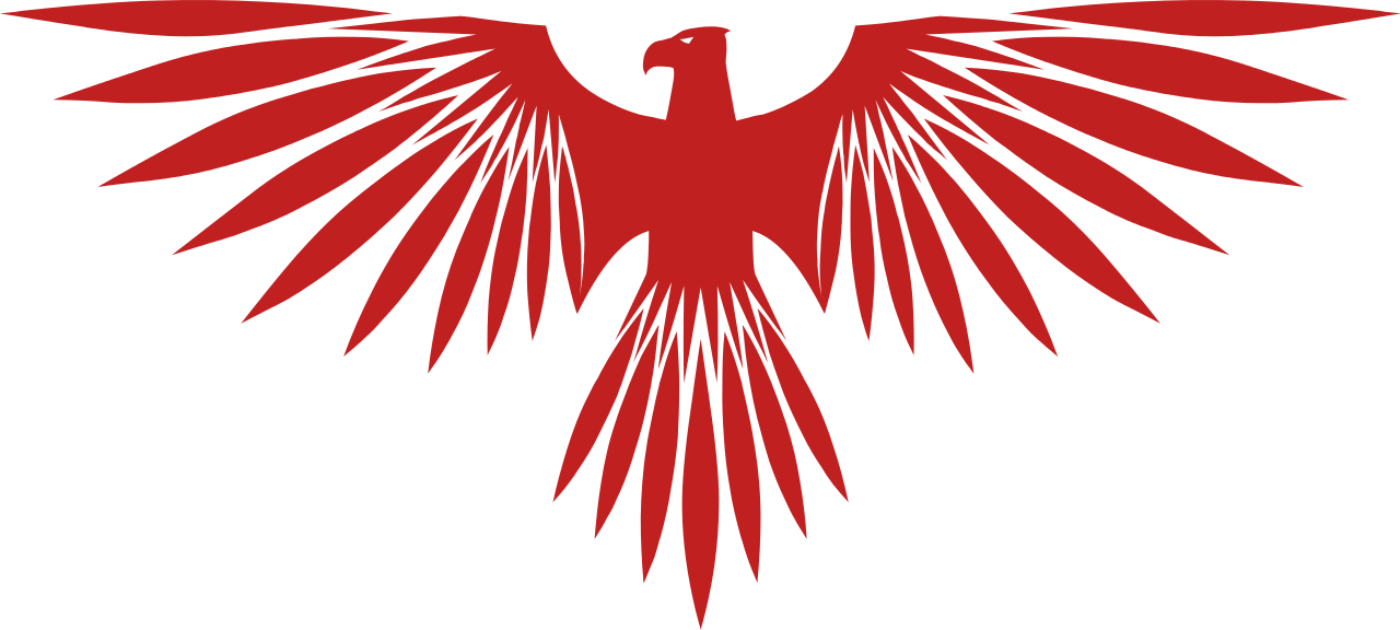 Red Hawk Silhouette Graphic