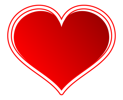 Red Heart Black Background