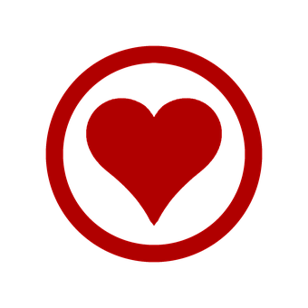 Red Heart Black Background