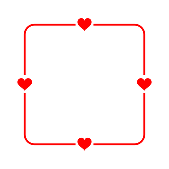 Red Heart Corners Frame