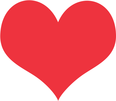 Red Heart Iconon Blue Background