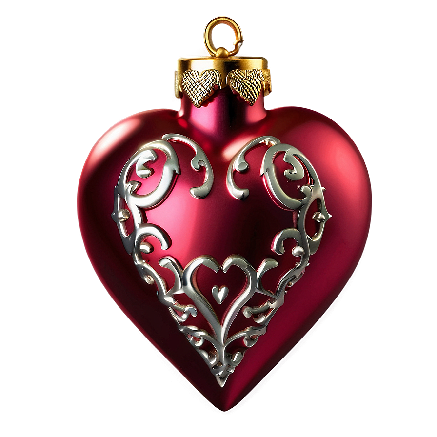 Red Heart Ornament Png Ppt