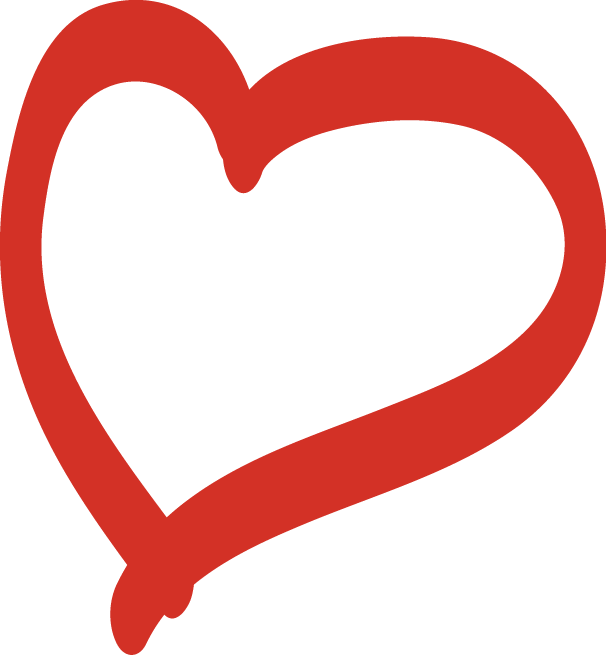 Red Heart Outline Vector