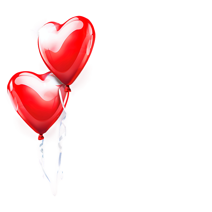 Red Hearts Balloons Graphic Png Ufx36