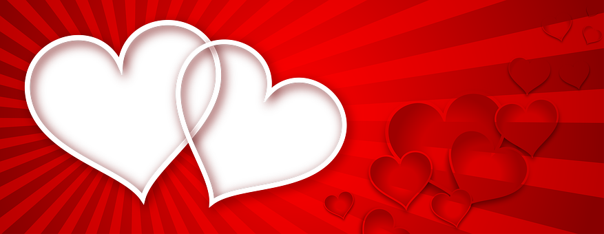 Red Hearts Love Background