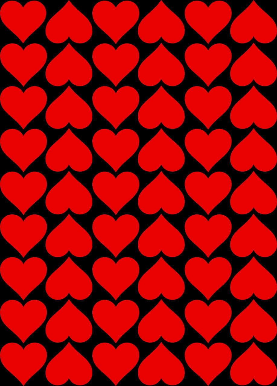 Red Hearts Pattern Background