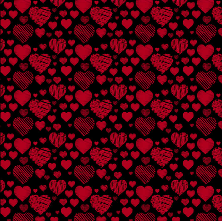 Red Hearts Pattern Background