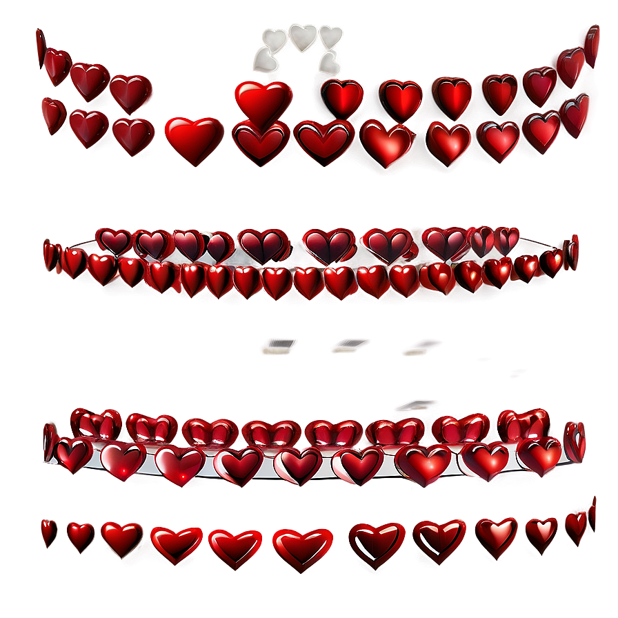 Red Hearts Png 26