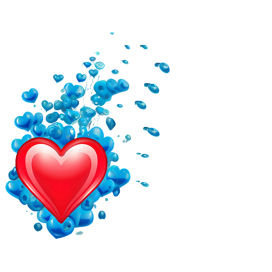 Red Hearts Underwater Scene Png 29