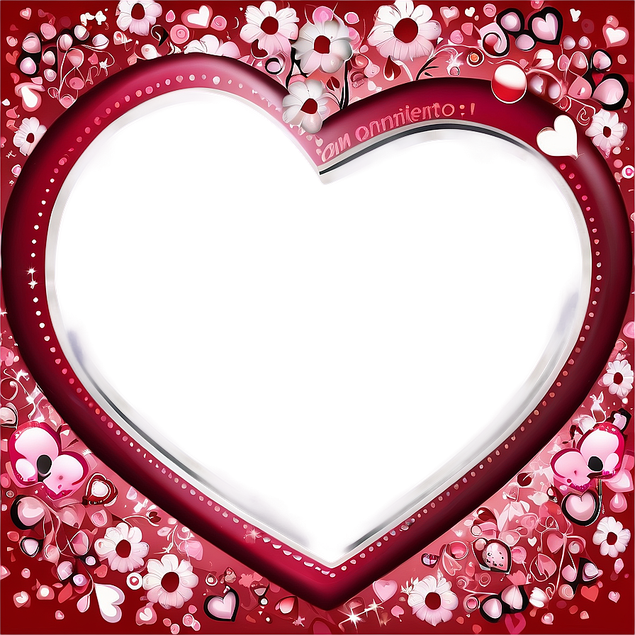 Red Hearts Valentines Frame Png 76