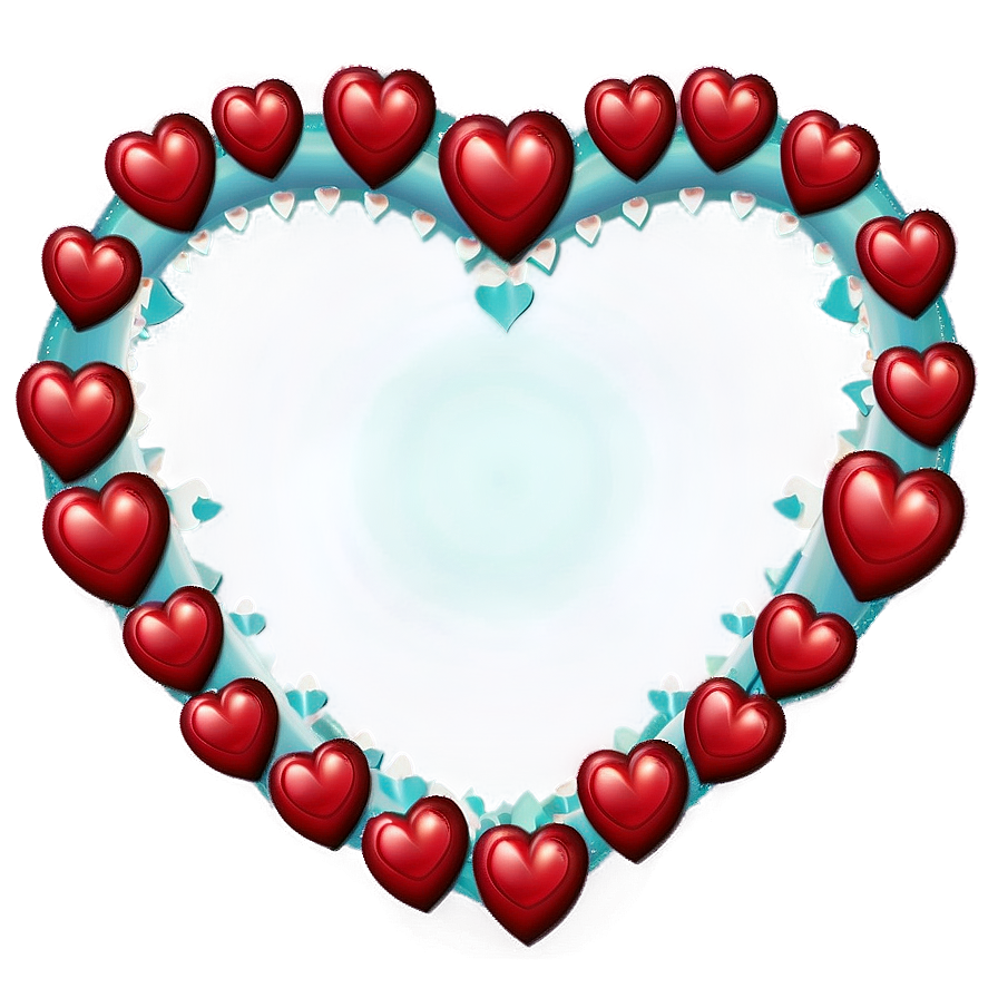 Red Hearts Valentines Frame Png Yfo