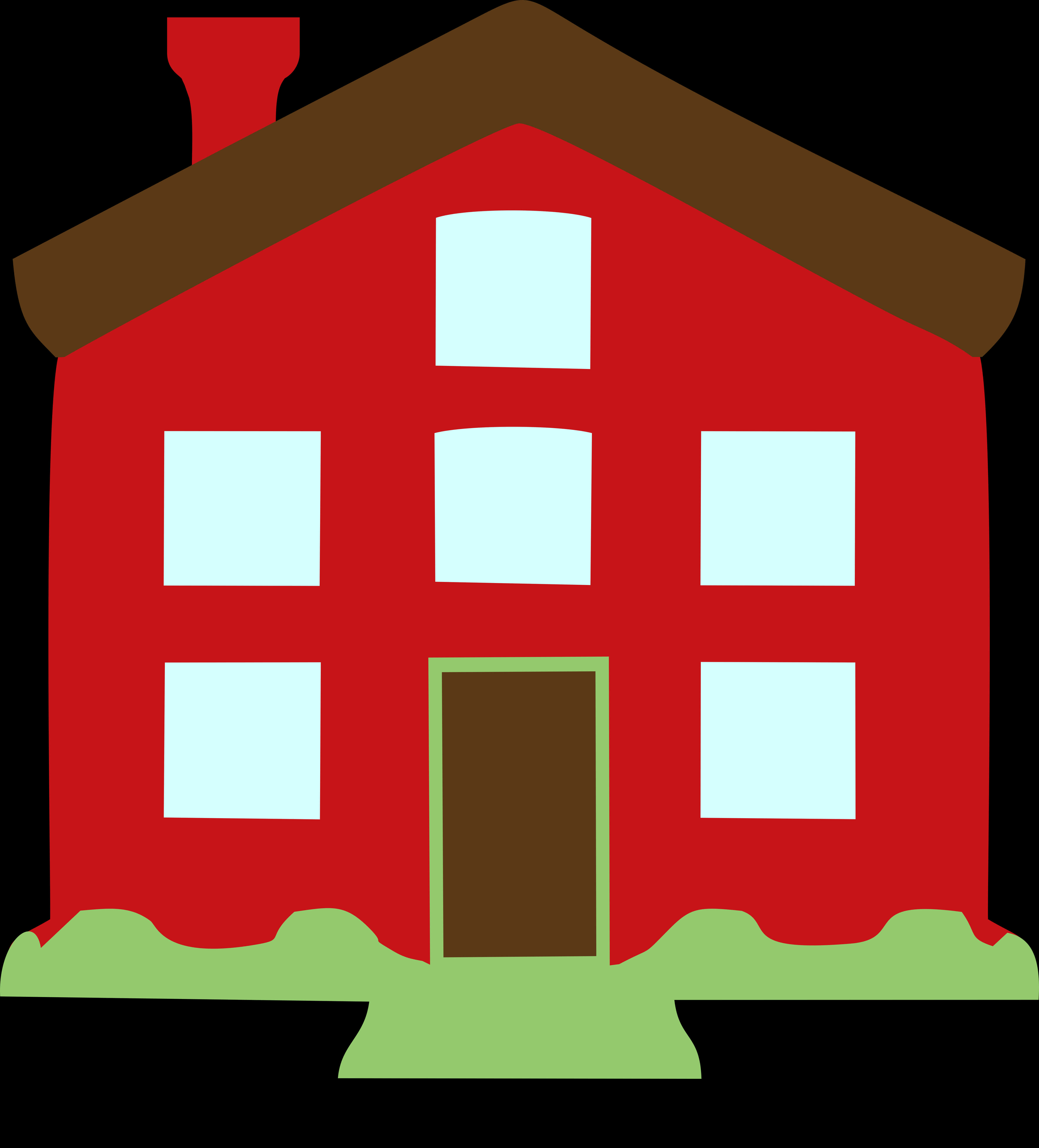 Red Home Icon Graphic