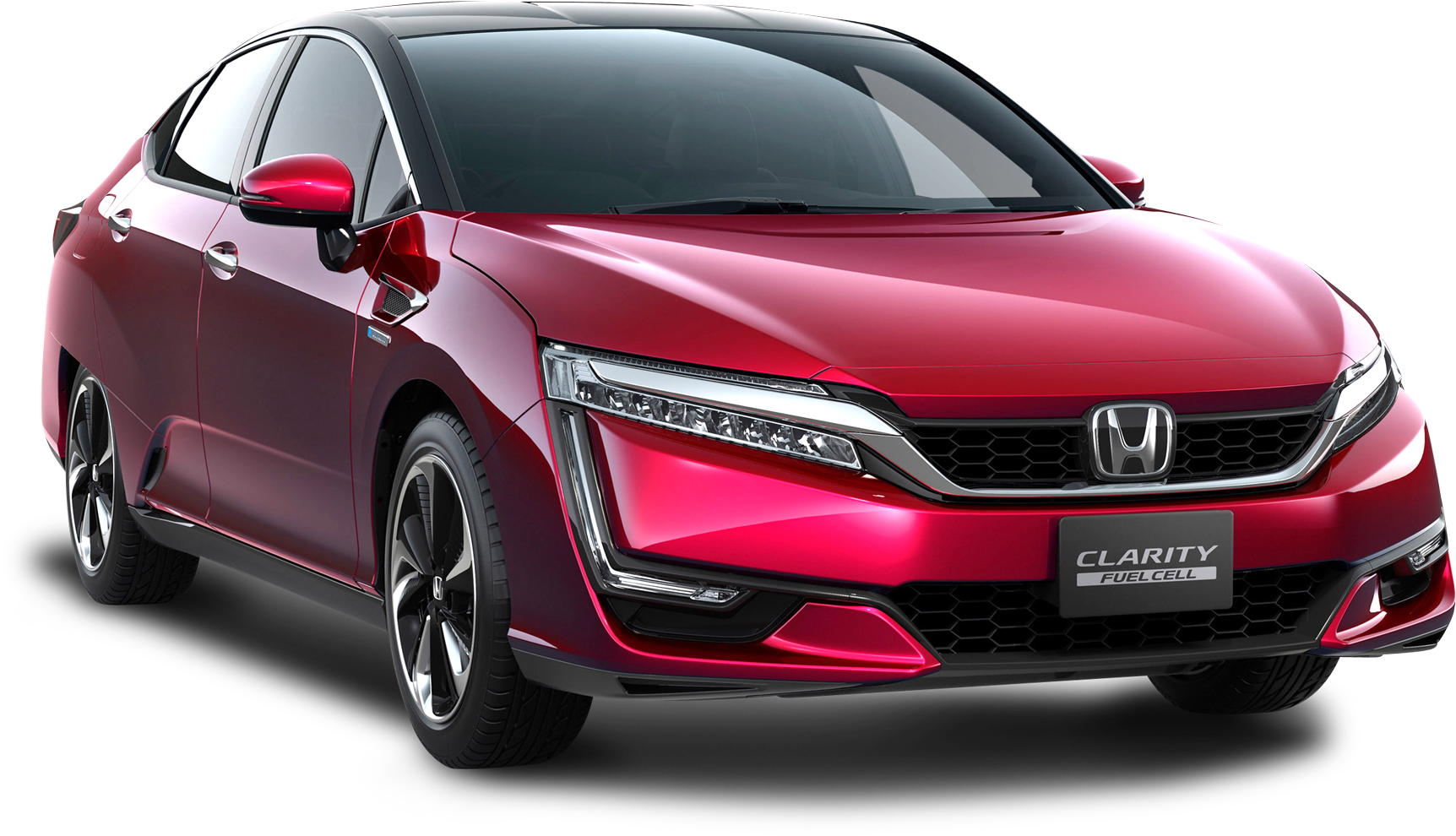 Red Honda Clarity Fuel Cell Vehicle