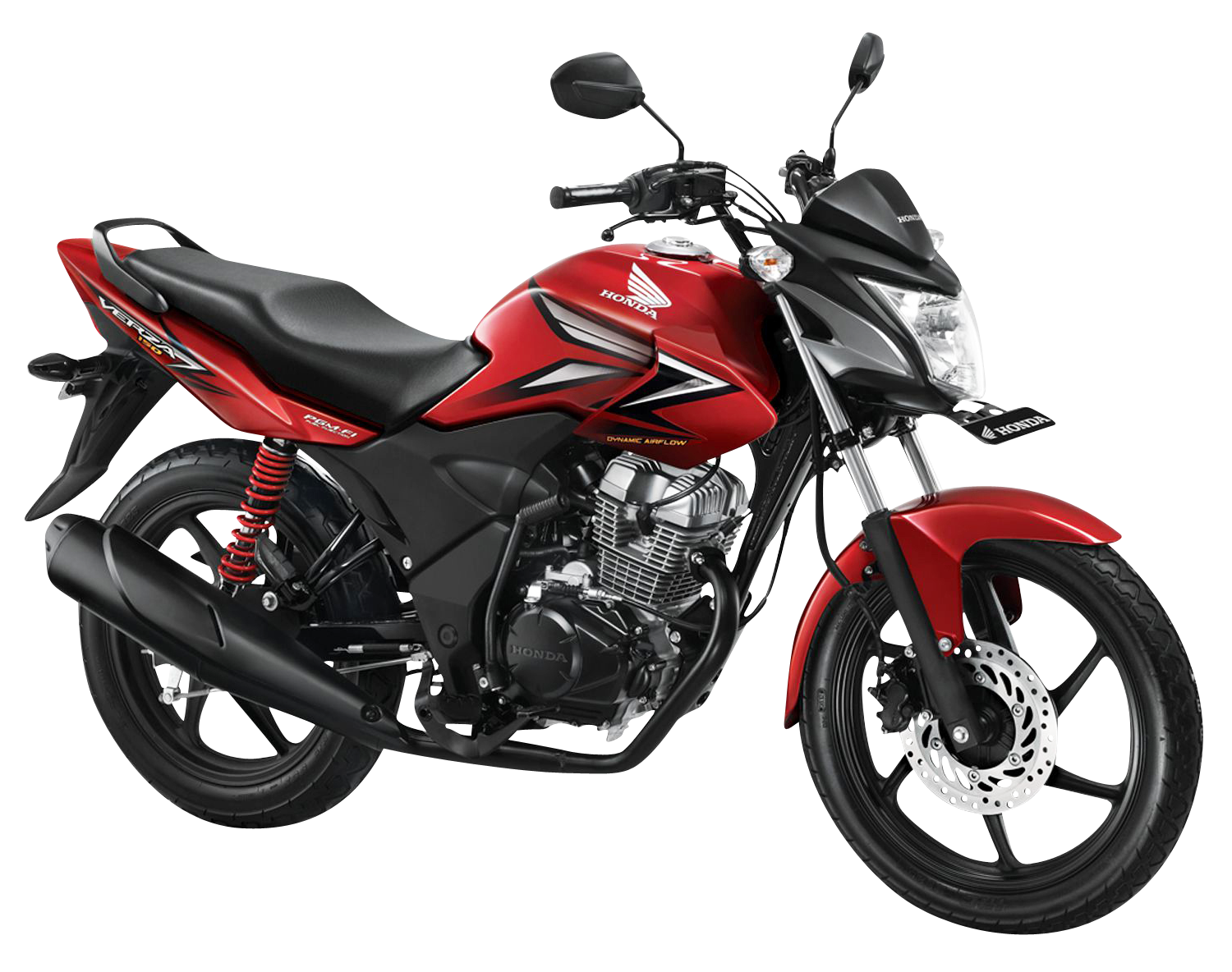 Red Honda Motorcycle Profile View