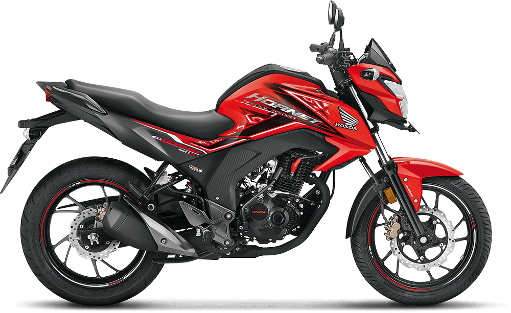 Red Honda Motorcycle Profile View