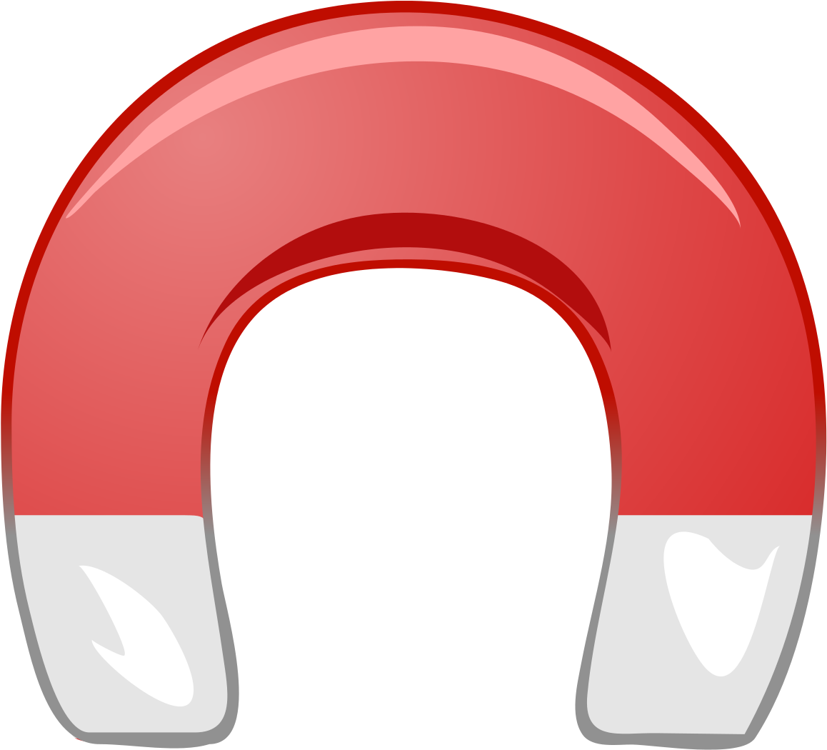 Red Horseshoe Magnet Illustration