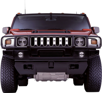 Red Hummer Front View