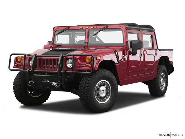 Red Hummer H1 Offroad Vehicle