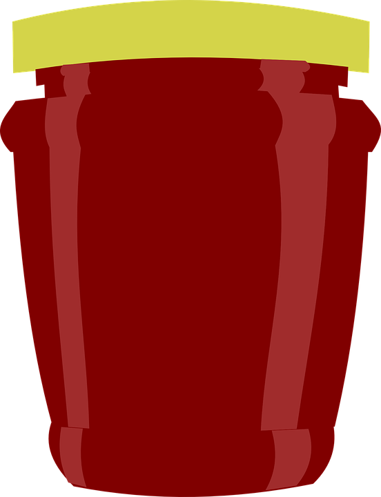 Red Jam Jar Vector Illustration