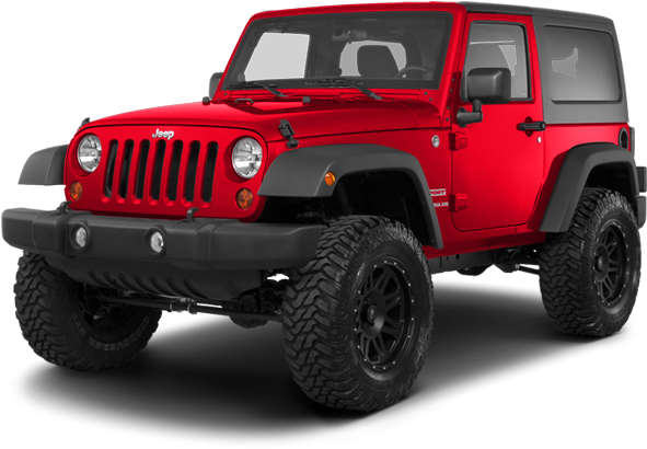 Red Jeep Wrangler Offroad Capability