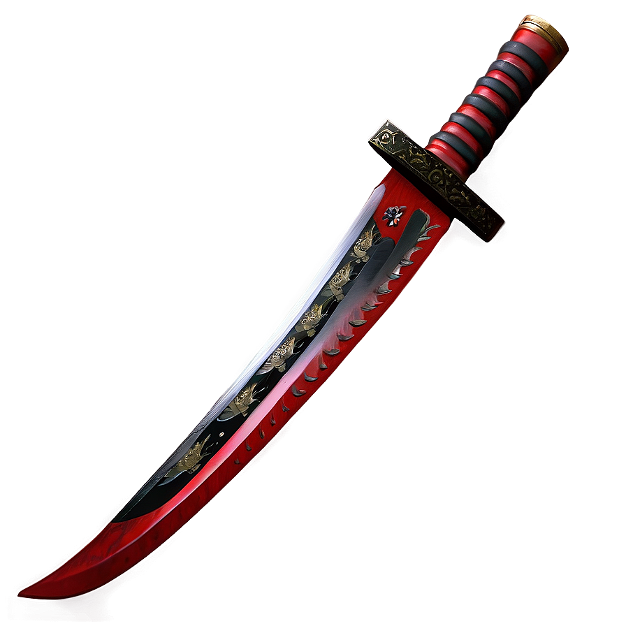 Red Katana Png 05252024