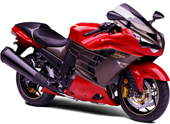 Red Kawasaki Ninja Sportbike