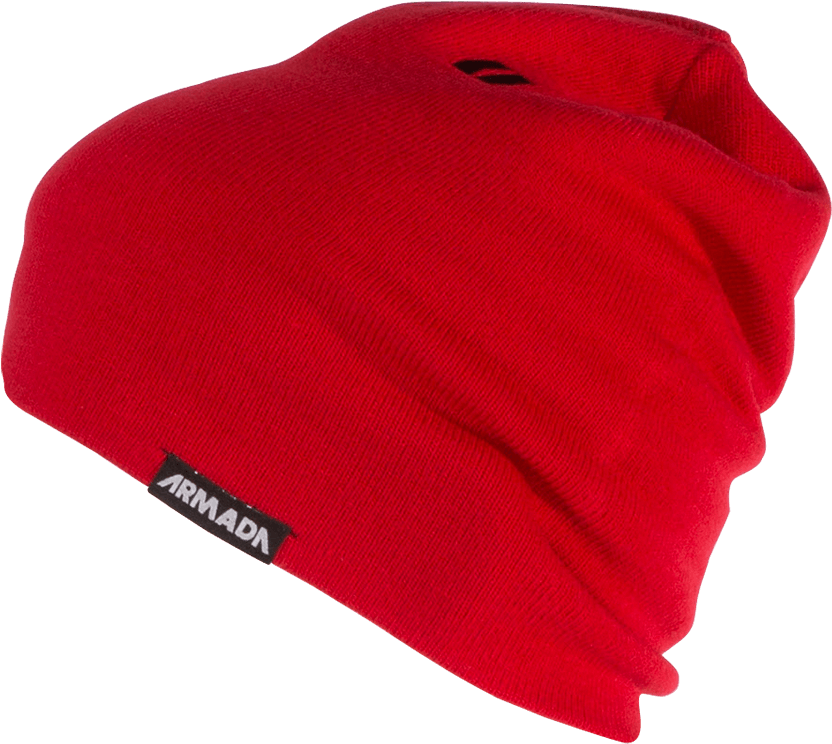 Red Knit Beanie Hat